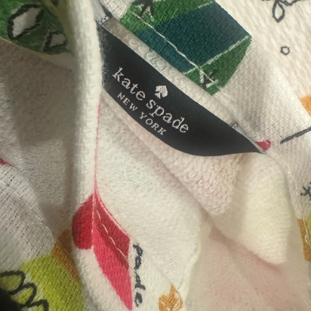 Kate ♠️ Spade Ornament and pink polka dot set of 3 towels-FUN& FESTIVE-zoom in!